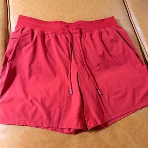 Lululemon Men’s Red Drawstring Athletic Shorts